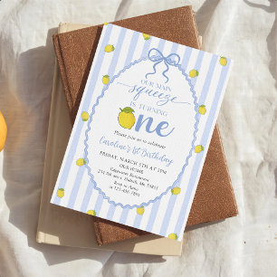 Invitation d'anniversaire 1ère année Lemon Our Mai