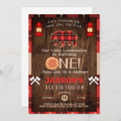 Invitation d'anniversaire 1ère année pour garçon b (Devant / Derrière)