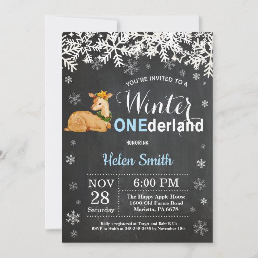 Invitation d'anniversaire 1ère année pour garçon d (Devant)
