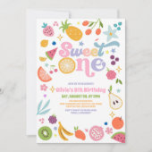 Invitation d'anniversaire 1ère année Sweet One Sum (Devant)