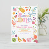 Invitation d'anniversaire 1ère année Sweet One Sum (Debout devant)