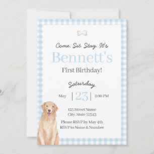 Invitation d'anniversaire 1ère année Thème Chien