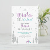 Invitation d'anniversaire 1ère année Winter Oneder (Debout devant)