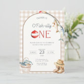 Invitation d'anniversaire 1ère pêche O Fishally On (Debout devant)