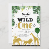 Invitation d'anniversaire 1ère pour les animaux de (Devant)