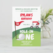 Invitation d'anniversaire 1ère pour un parcours de (Debout devant)