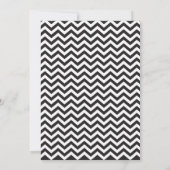 Invitation d'anniversaire 20 ans Chevron noir et b (Dos)