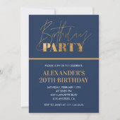 Invitation d'anniversaire 20 ans Fête d'anniversai (Devant)