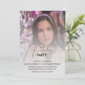 Invitation d'anniversaire 20 ans Fête d'anniversai (Debout devant)