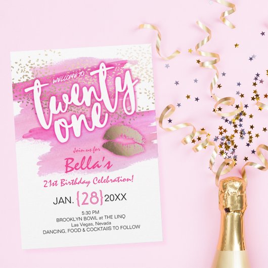 Invitation d'anniversaire 21 ans