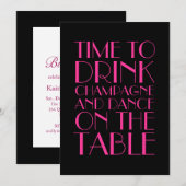 Invitation d'anniversaire 21 ans - Amusement de Fl (Devant / Derrière)