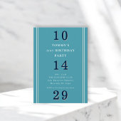 Invitation d'anniversaire 21 ans avec typographie