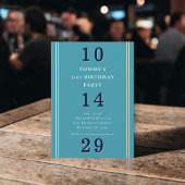 Invitation d'anniversaire 21 ans avec typographie