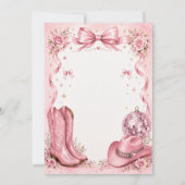 Invitation d'anniversaire 21 ans Boots & Bows (Dos)