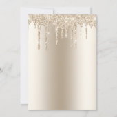 Invitation d'anniversaire 21 ans Champagne Glitter (Dos)