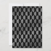 Invitation d'anniversaire 21 ans moderne noir faux (Dos)