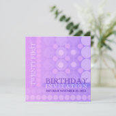 Invitation d'anniversaire 21 ans motif funky point (Debout devant)