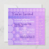 Invitation d'anniversaire 21 ans motif funky point (Dos)