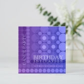 Invitation d'anniversaire 21 ans motif points funk (Debout devant)