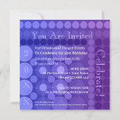 Invitation d'anniversaire 21 ans motif points funk (Dos)
