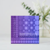 Invitation d'anniversaire 21 ans motif points funk (Debout devant)