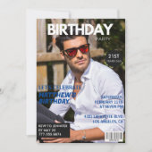 Invitation d'anniversaire 21 ans sur couverture de (Devant)