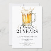 Invitation d'anniversaire 21 ans "Tchin" (Devant)