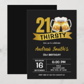 Invitation d'anniversaire 21 & SOIF-21 (Devant / Derrière)