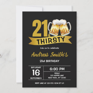 Invitation d'anniversaire 21 & SOIF-21