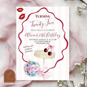 Invitation d'anniversaire 25 ans Turning Twenty Fi