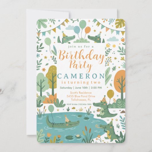 Invitation d'anniversaire - 2 ans - À plus tard Al (Devant)