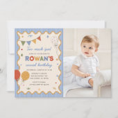 Invitation d'anniversaire 2 ans colorée Deux Trop (Devant)