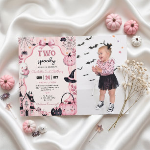 Invitation d'anniversaire 2 ans de fille citrouill