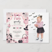 Invitation d'anniversaire 2 ans de fille citrouill (Devant)