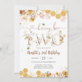 Invitation d'anniversaire 2 ans de Honey Bee (Devant)