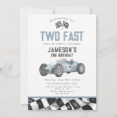 Invitation d'anniversaire 2 ans de voiture de cour (Devant)