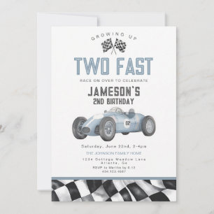 Invitation d'anniversaire 2 ans de voiture de cour