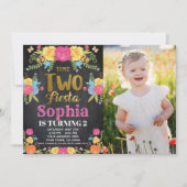 Invitation d'anniversaire 2 ans Fiesta (Devant)