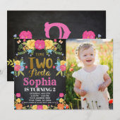 Invitation d'anniversaire 2 ans Fiesta (Devant / Derrière)