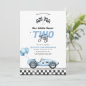 Invitation d'anniversaire 2 ans garçon voiture de (Debout devant)