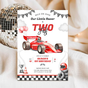 Invitation d'anniversaire 2 ans garçon voiture de