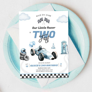 Invitation d'anniversaire 2 ans garçon voiture de