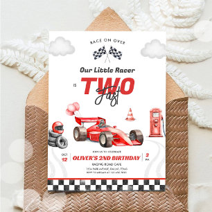 Invitation d'anniversaire 2 ans garçon voiture de