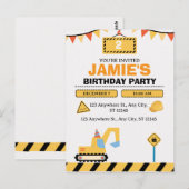 Invitation d'anniversaire 2 ans Garçons Camion de (Devant / Derrière)