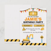 Invitation d'anniversaire 2 ans Garçons Camion de (Devant / Derrière)