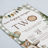 Invitation d'anniversaire 2 ans Happy Camper Campi