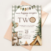 Invitation d'anniversaire 2 ans Happy Camper Campi