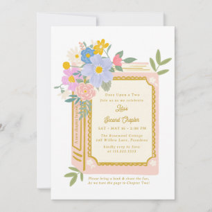 Invitation d'anniversaire 2 ans livre d'histoires