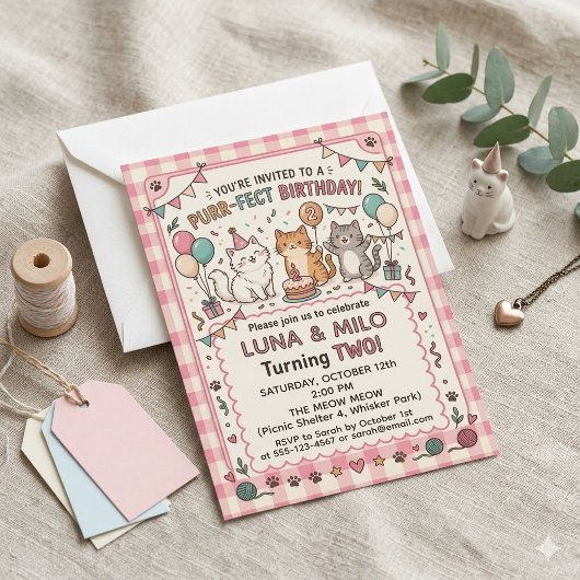 Invitation d'anniversaire 2 ans Parfait pour ronro