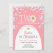 Invitation d'anniversaire 2 ans Pink Wild One Dais (Devant)